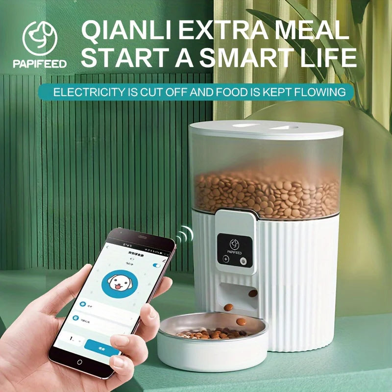 Cat Automatic Feeder Dog Fixed Feeding Machine Cat Food Dog Food Wifi Remote Smart Cat Pet Food Dispenser