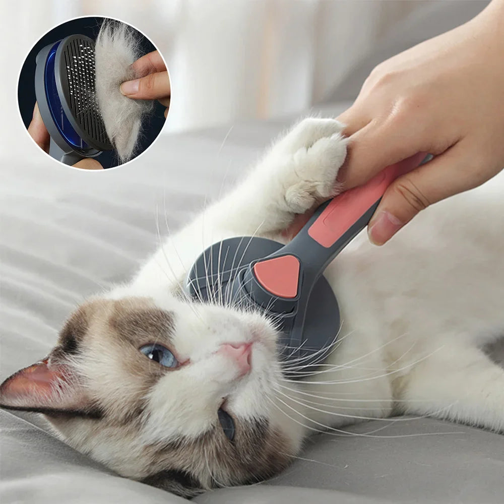 Cat Comb Brush Pet Hair Removes Comb for Cat Dog Pet Grooming Hair Cleaner Cleaning Pet Dog Cat Supplies Self Cleaning Cat Brush
